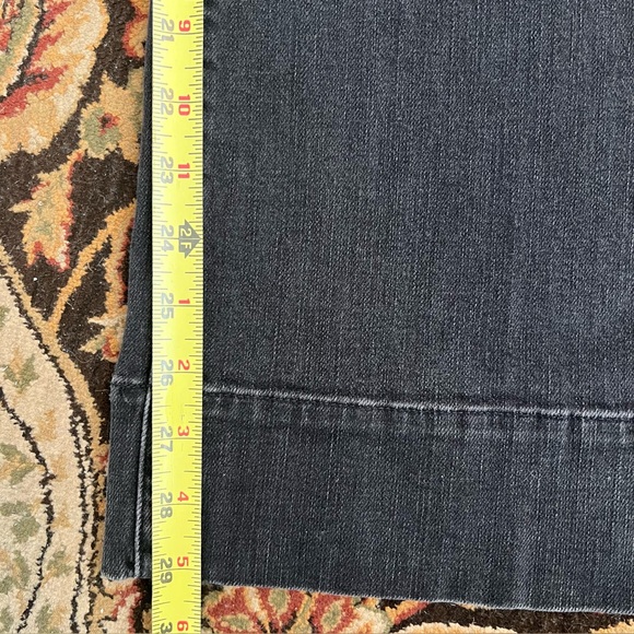 J. CREW '96 Denim Trouser Wide Leg Sailor Jeans Black High Waist Size 29P Petite - Picture 9 of 15